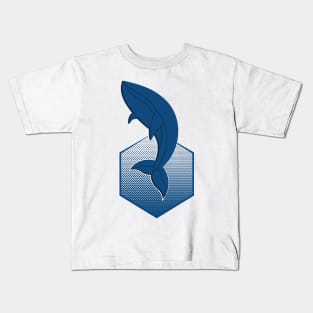 Whale in the Deep Blue Sea Kids T-Shirt